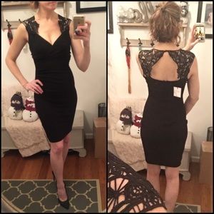 Beautiful black lace cocktail dress NWT. Sexy and classy.